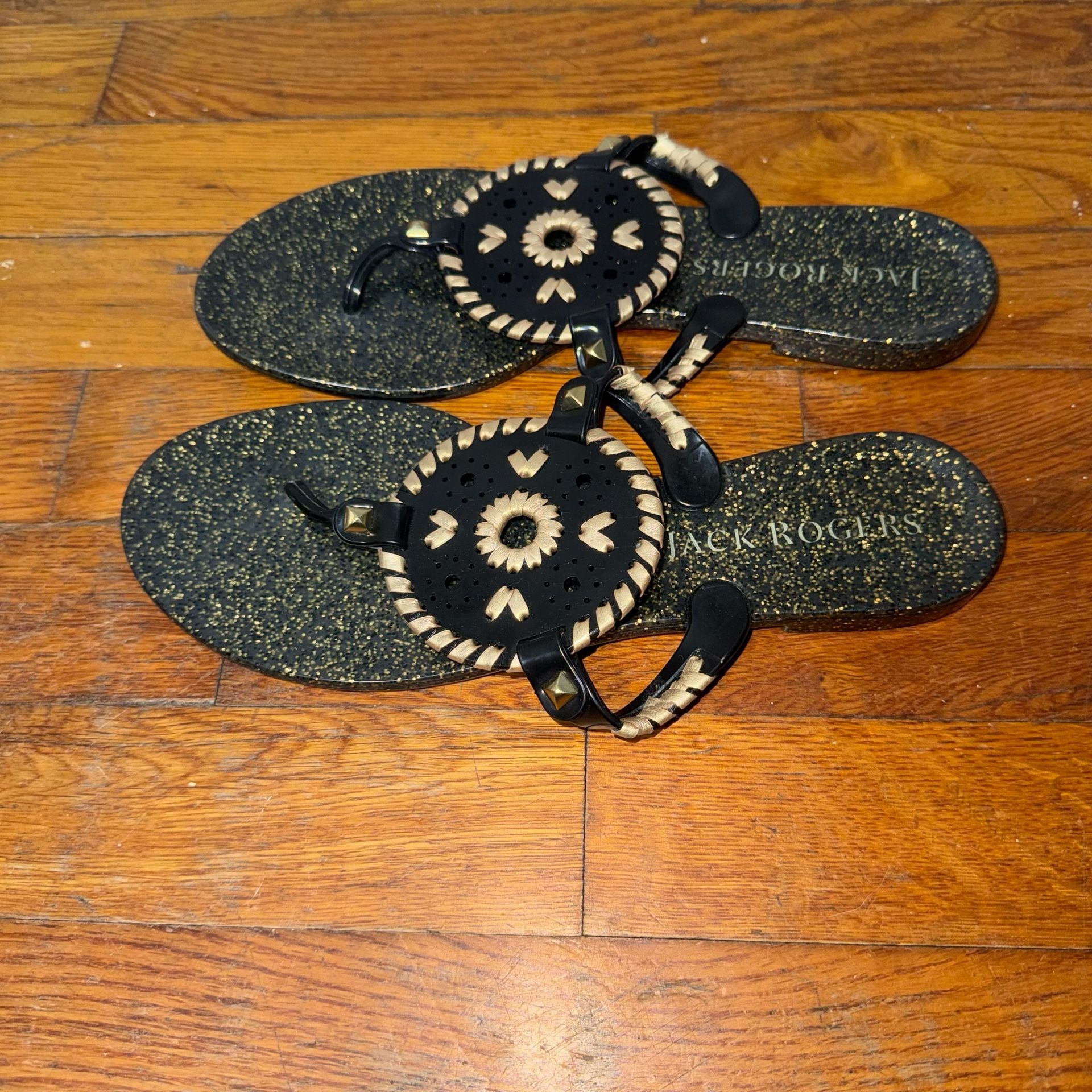 Jack Rogers Georgica Jelly Sandal Size 7 Black 3
