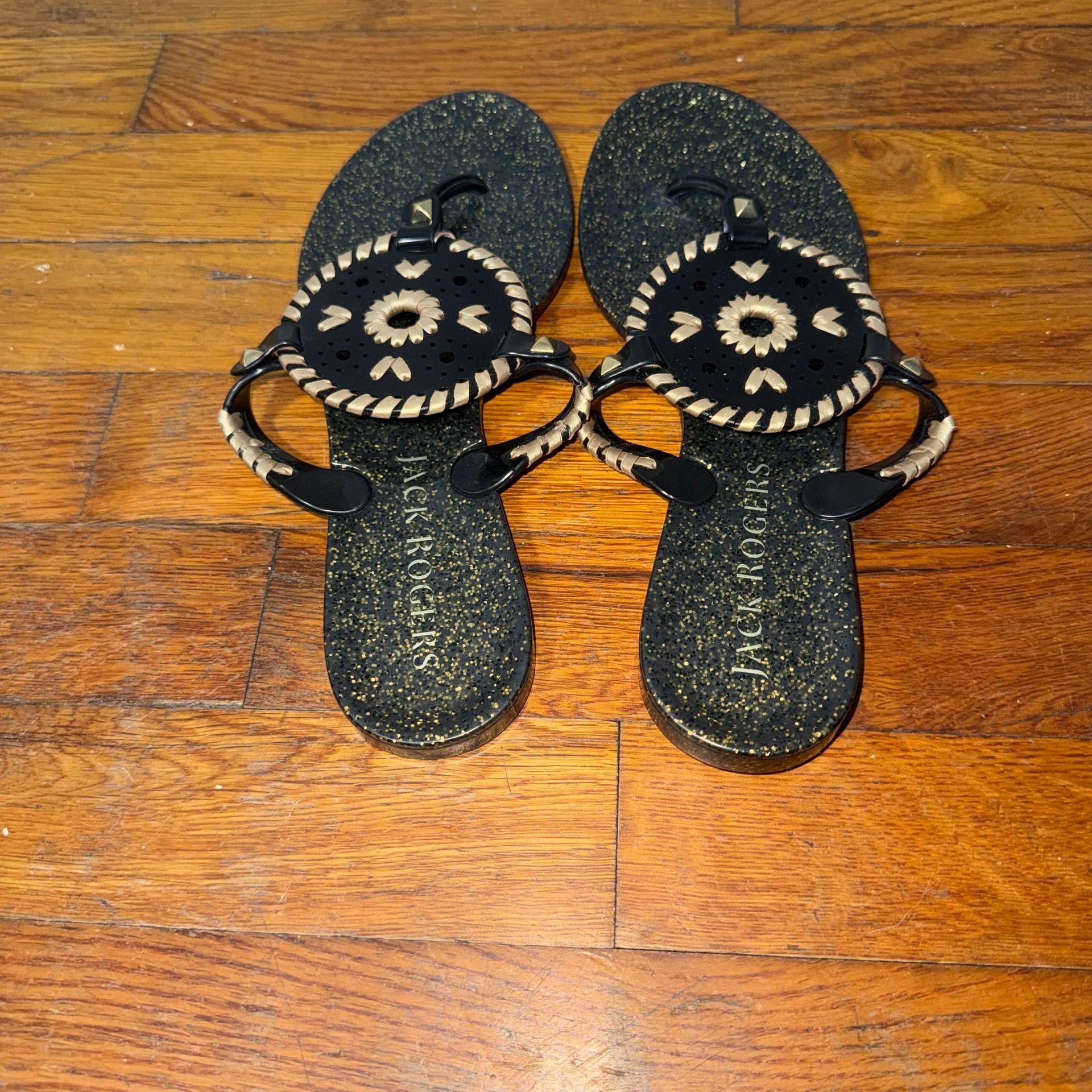 Jack Rogers Georgica Jelly Sandal Size 7 Black 4