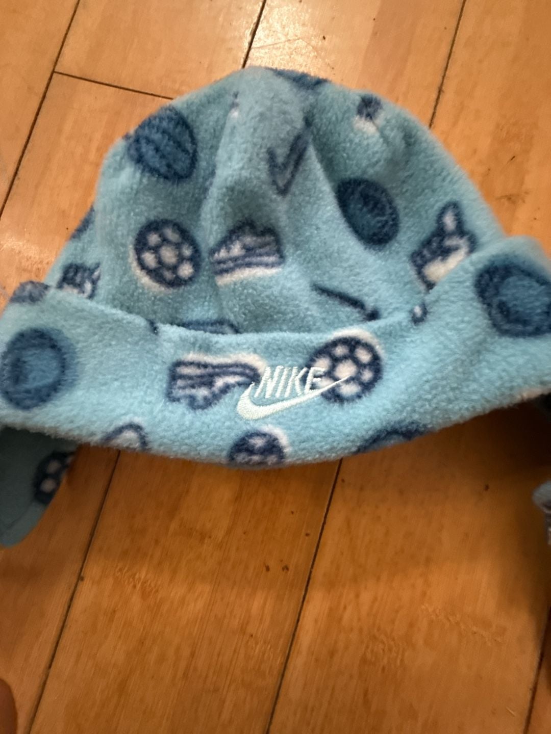 Nike Fleece Trapper Hat Blue Sports Print 3