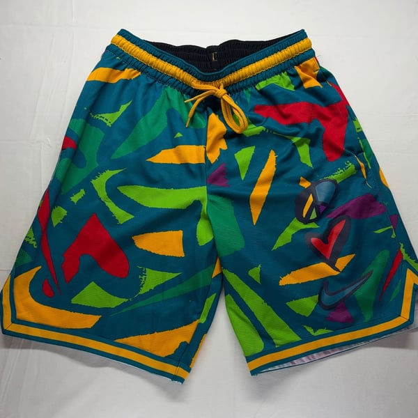 Nike Dry DNA Men's Basketball Shorts Spruce Blue/University Gold Love 9” Medium