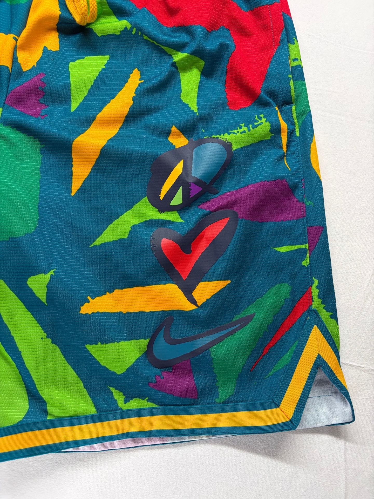 Nike Dry DNA Men's Basketball Shorts Spruce Blue/University Gold Love 9” Medium 3