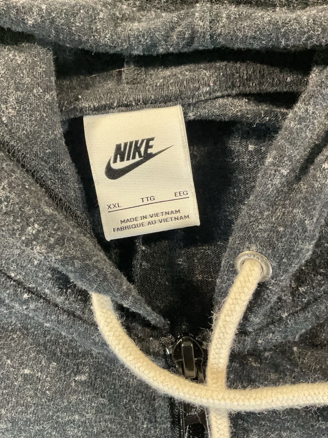 Nike Full-Zip Hoodie Size XXL Black Heather T-Mobile Embroidered Logo 4