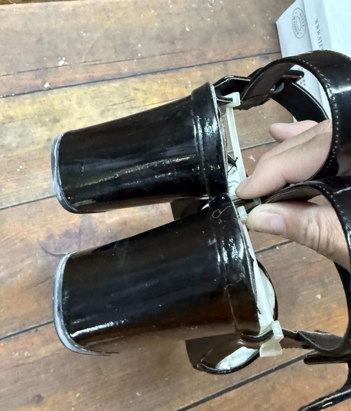 Steve Madden Blakey Size 8.0 Black Patent Sandals Block Heels 6