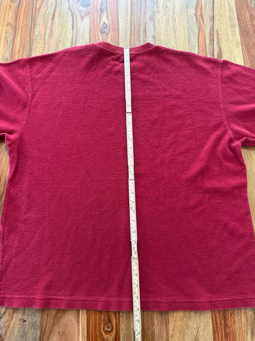 Vintage G.H. Bass & Co. Thermal Shirt Size XL Red Waffle Knit 5