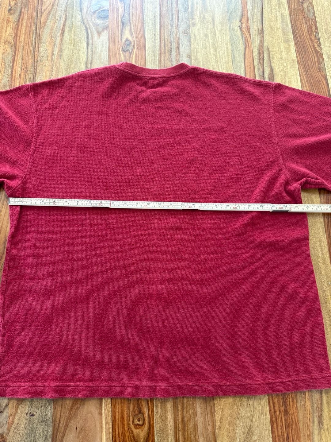 Vintage G.H. Bass & Co. Thermal Shirt Size XL Red Waffle Knit 6