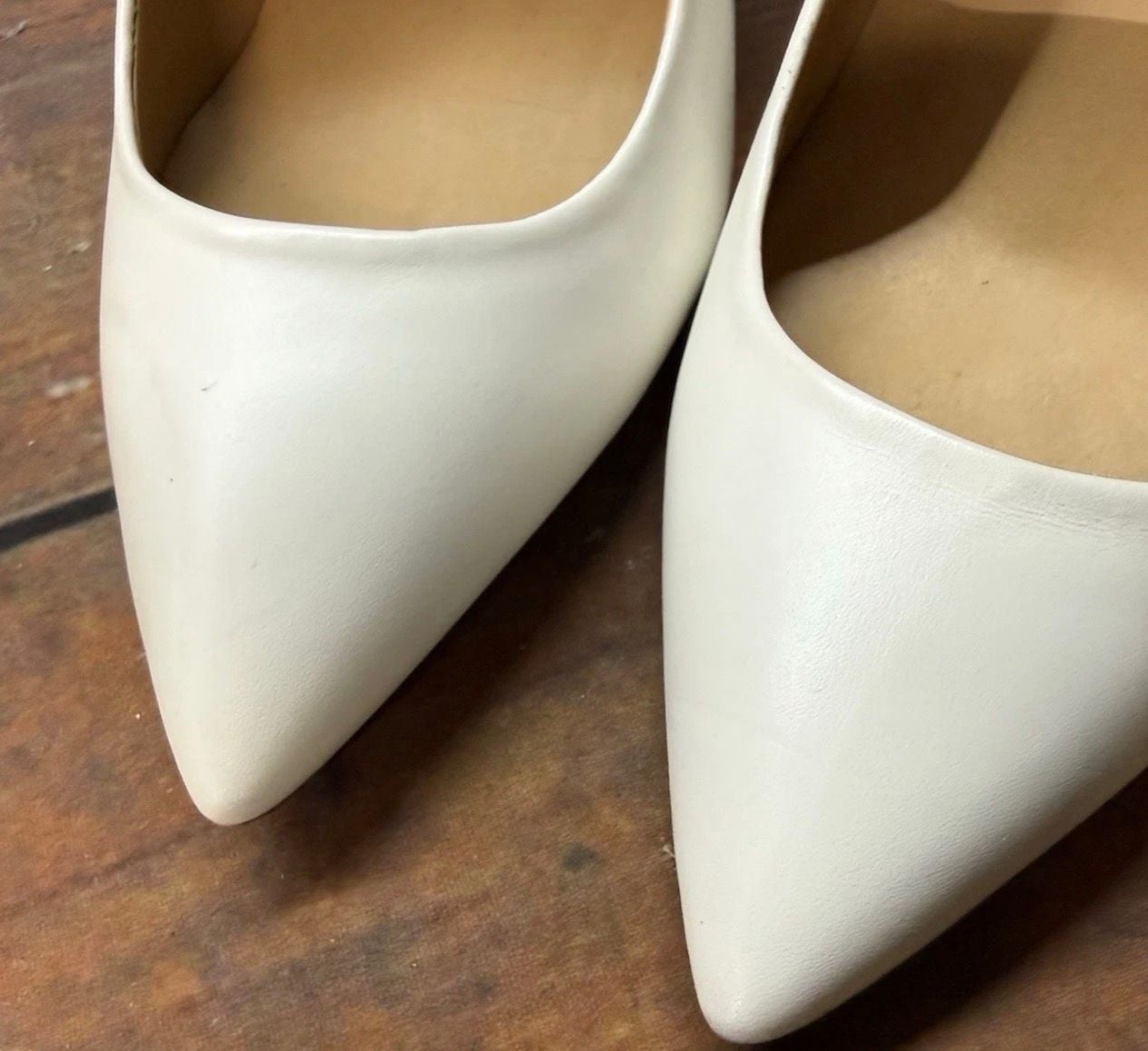 Marc By Marc Jacobs Pumps Size 39 White Leather Studded Heel 13