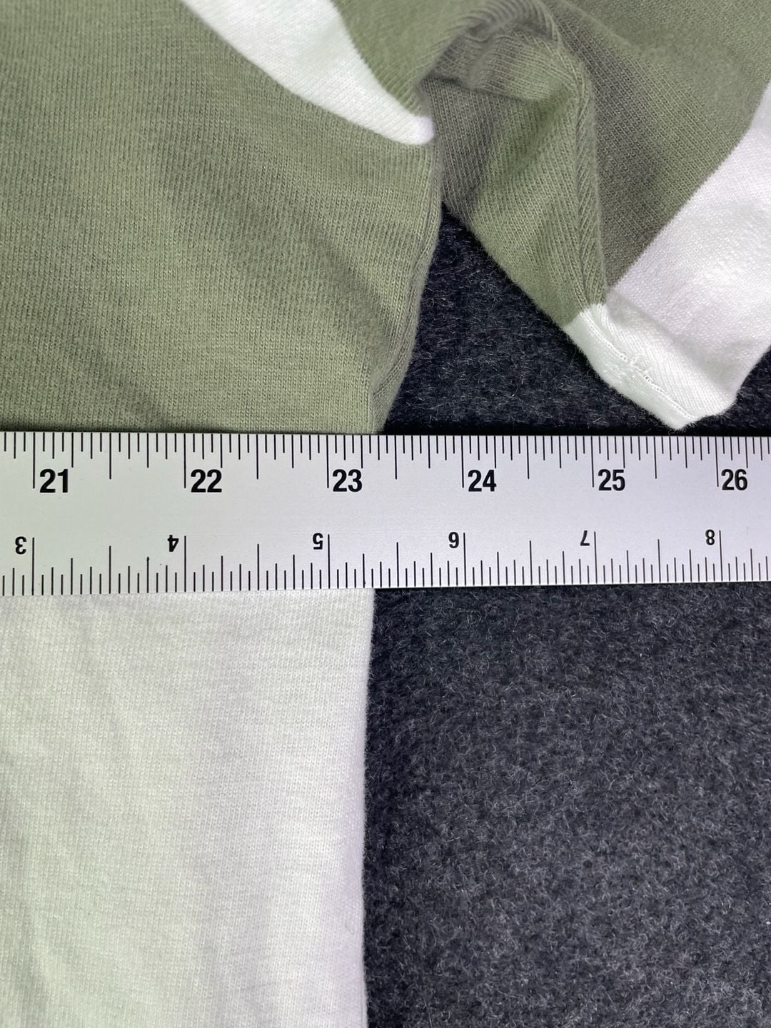 Lululemon Heavyweight Cotton Jersey T-Shirt Stripe Size L Green 5
