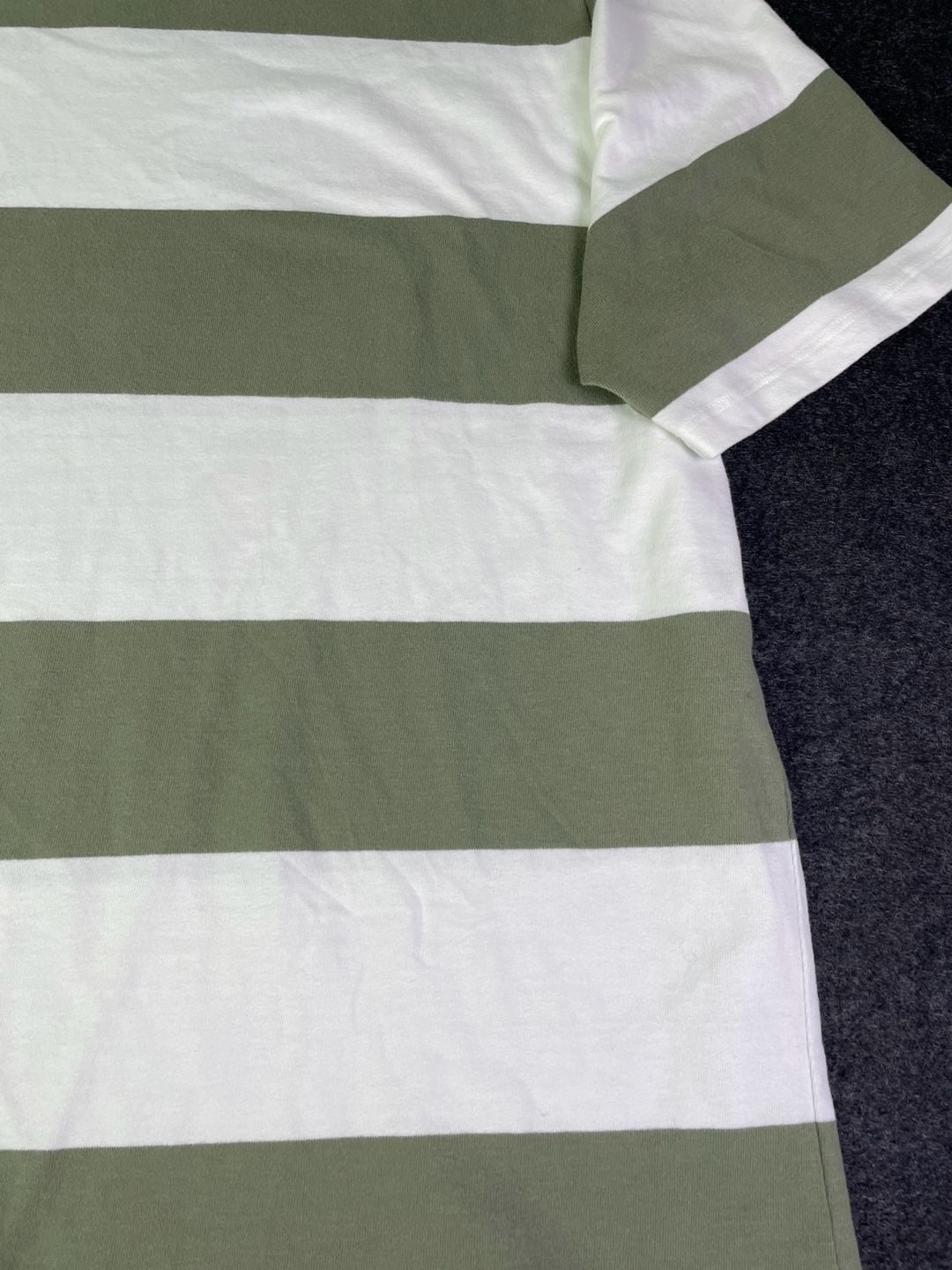 Lululemon Heavyweight Cotton Jersey T-Shirt Stripe Size L Green 7