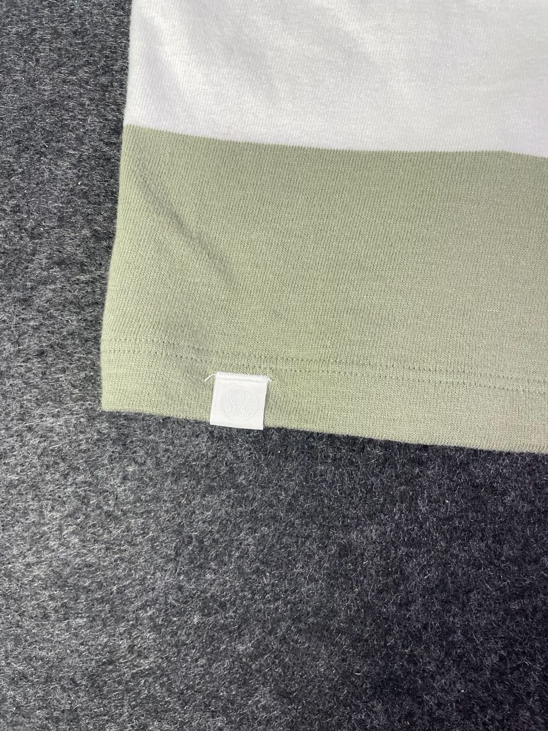 Lululemon Heavyweight Cotton Jersey T-Shirt Stripe Size L Green 8