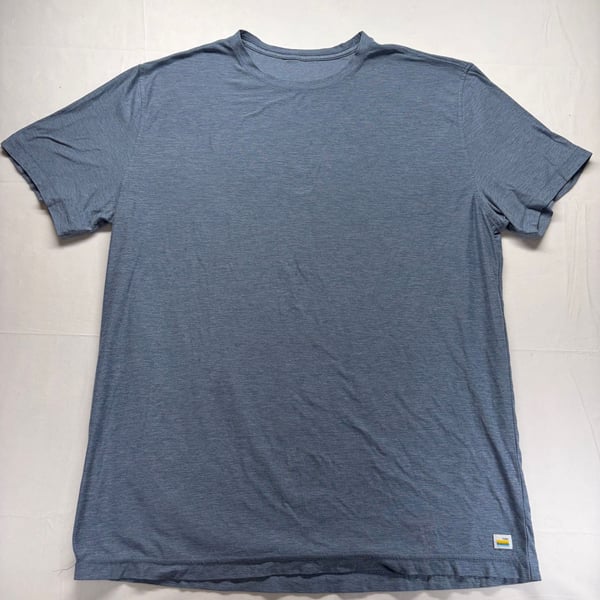 Vuori Strato Tech T-Shirt Size XL Blue Heather Performance Crewneck