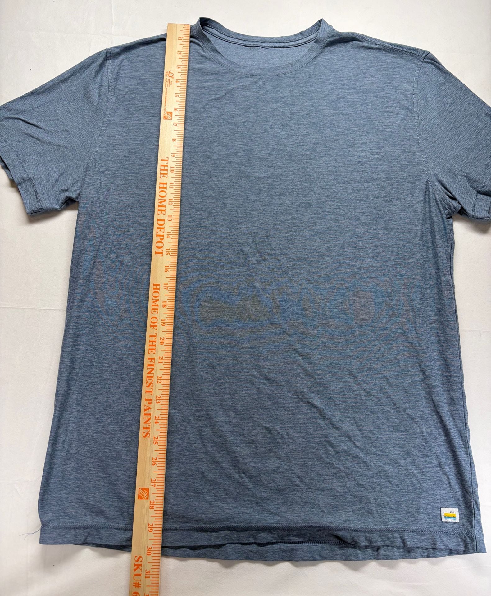 Vuori Strato Tech T-Shirt Size XL Blue Heather Performance Crewneck 4