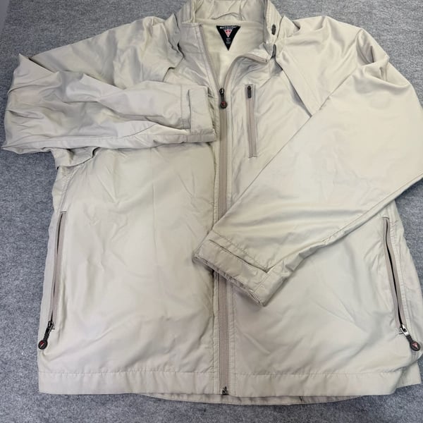 Scottevest TEC Size L Tan Multi Pocket Utility Windbreaker Jacket