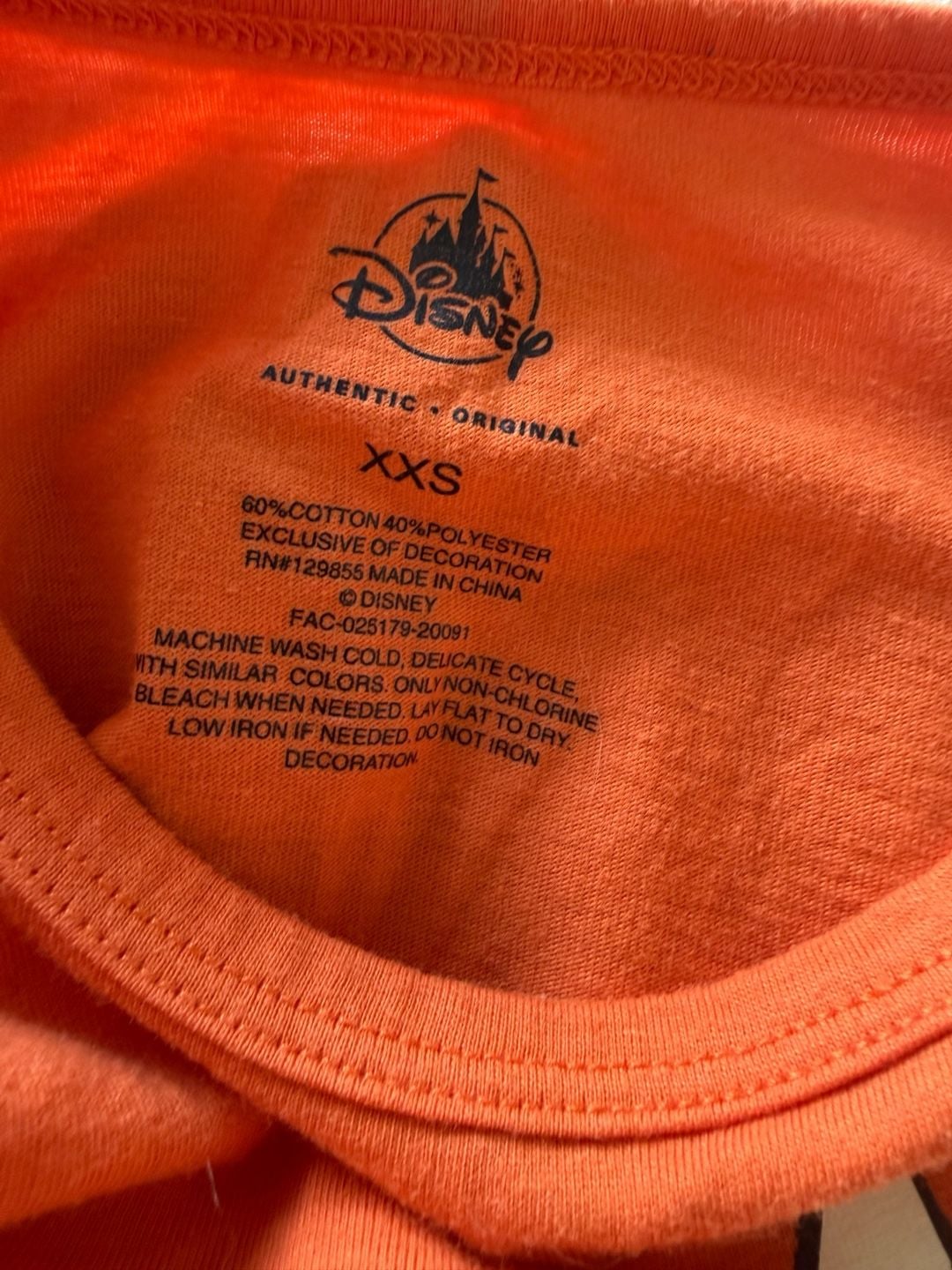 Disney Minnie Mouse Halloween Boo Size XXS Orange T-Shirt 3