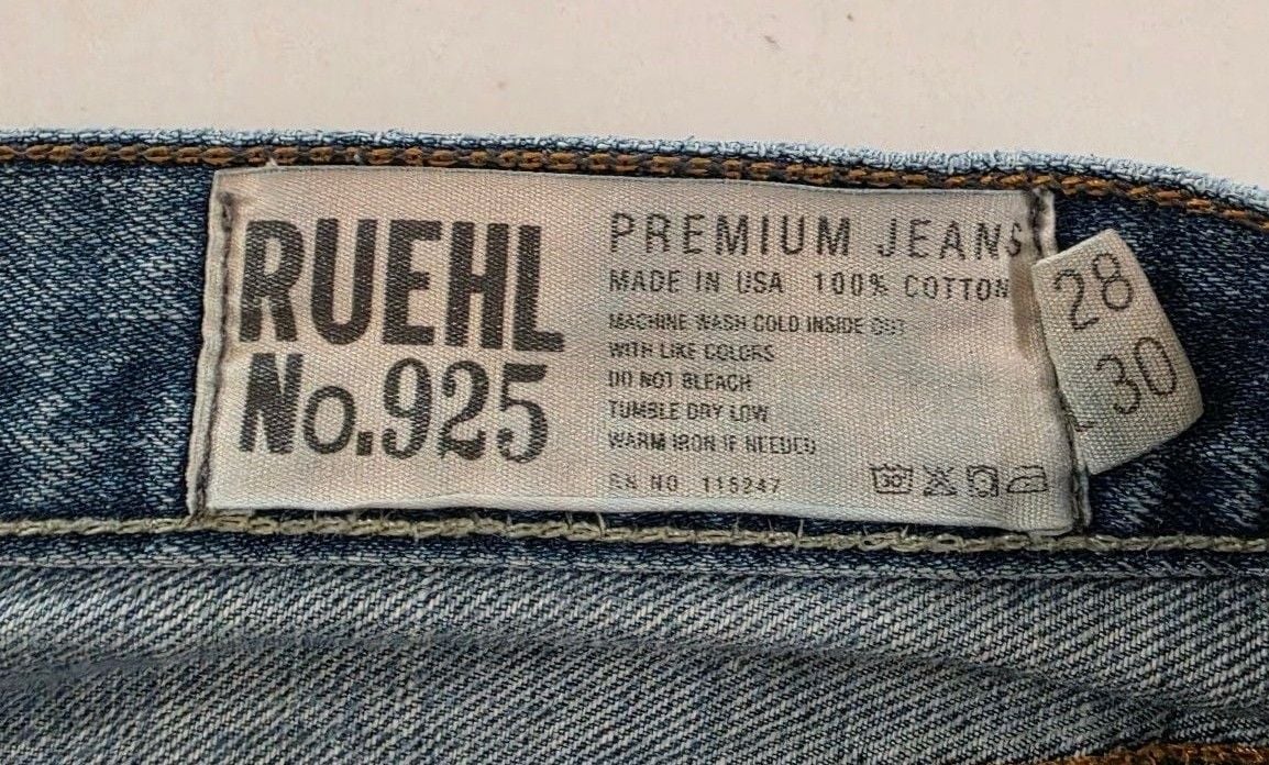 Ruehl No.925 Premium Jeans 28x30 Blue Cotton Denim Bootcut 4