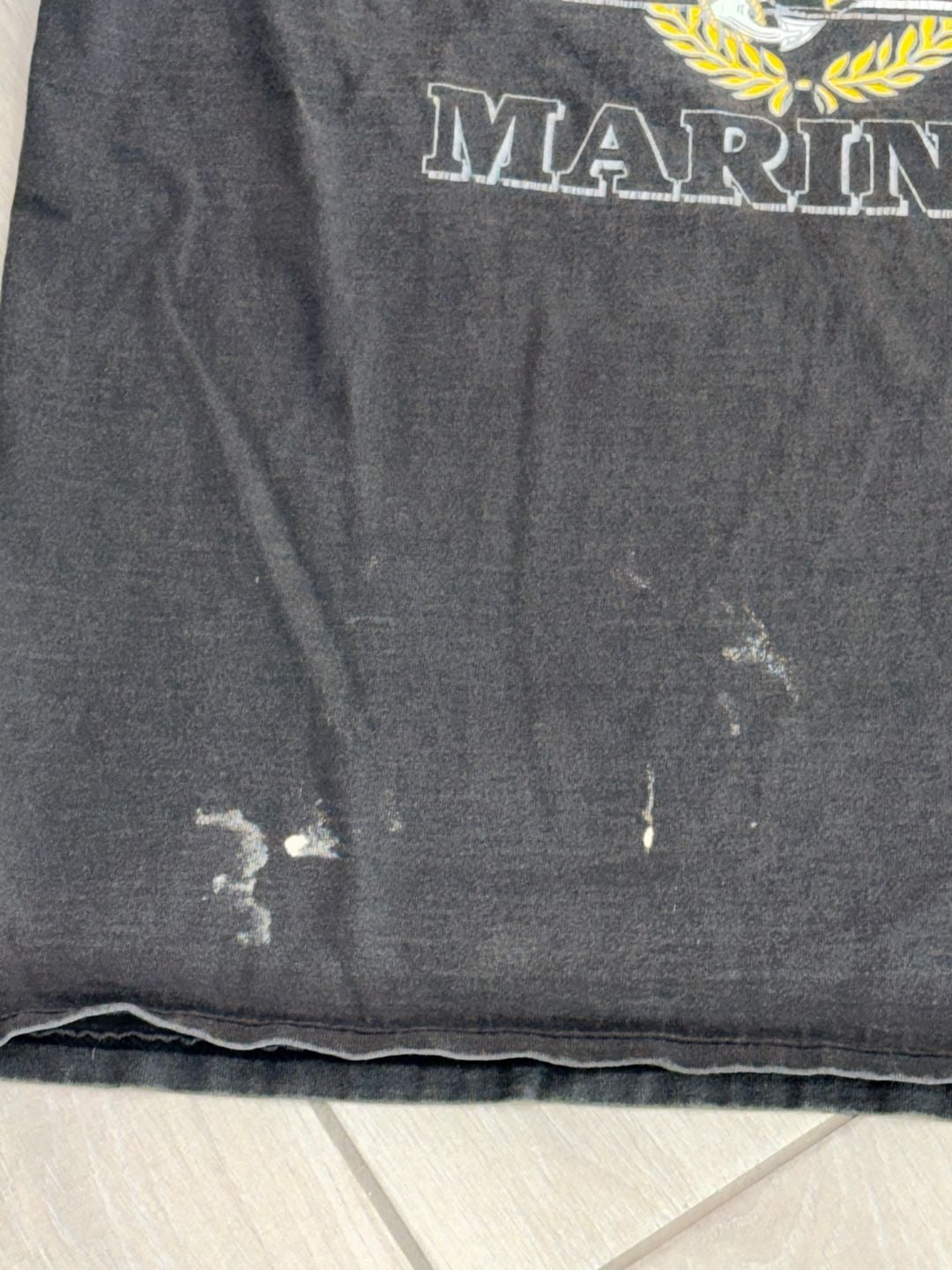 Soffe USMC Parris Island Marines V-Neck T-Shirt Size L Black Item 500 5