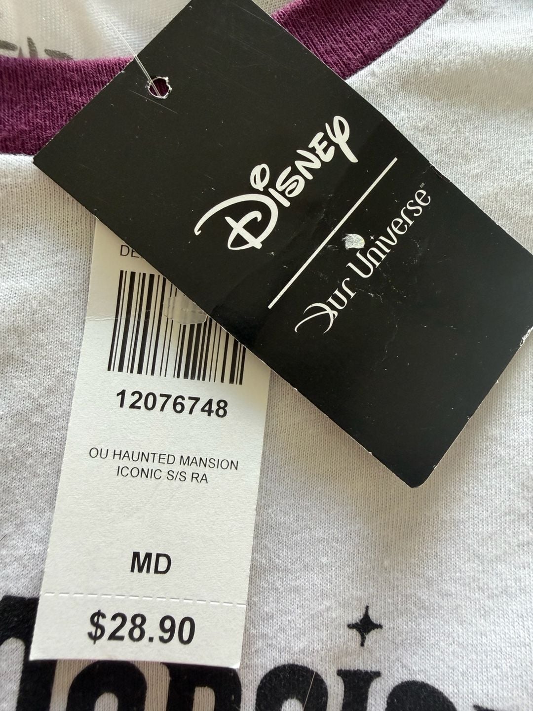 Our Universe Disney The Haunted Mansion Size MD Raglan T-Shirt 3