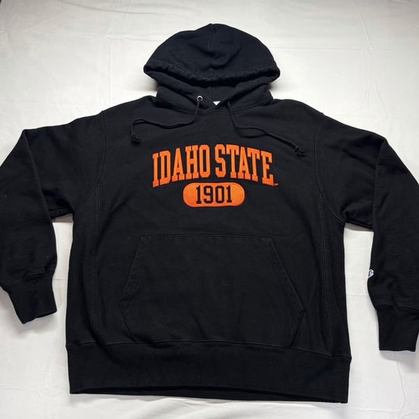 Champion Reverse Weave Idaho State Hoodie Size Large Black Pullover
