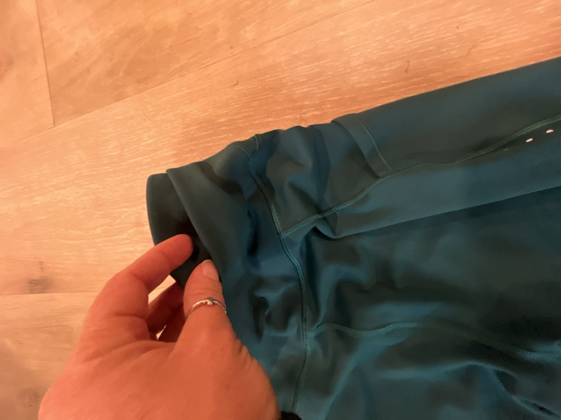 Lululemon Fast and Free Leggings Teal Green Pocket Yoga Pants 7