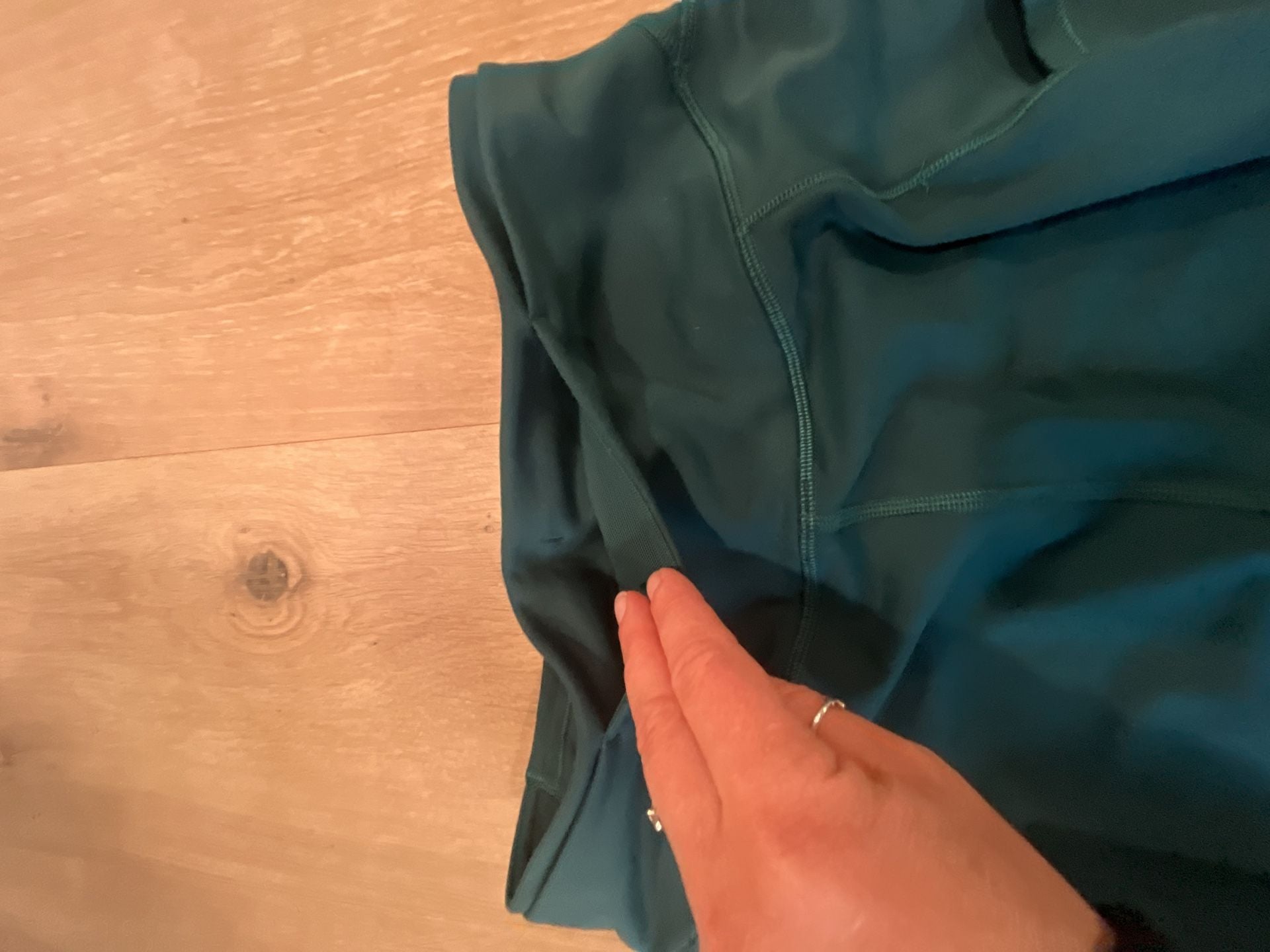 Lululemon Fast and Free Leggings Teal Green Pocket Yoga Pants 8