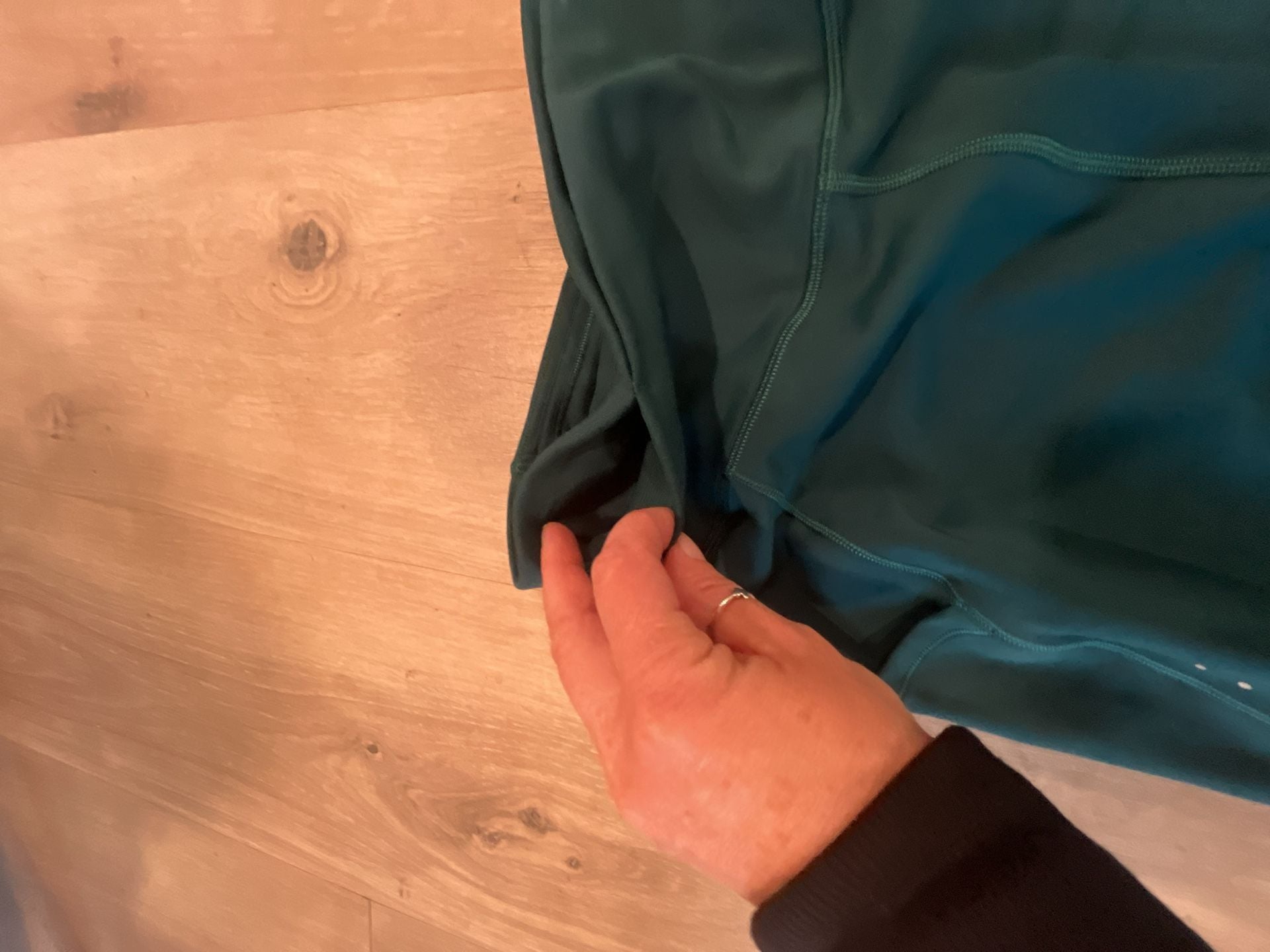 Lululemon Fast and Free Leggings Teal Green Pocket Yoga Pants 9