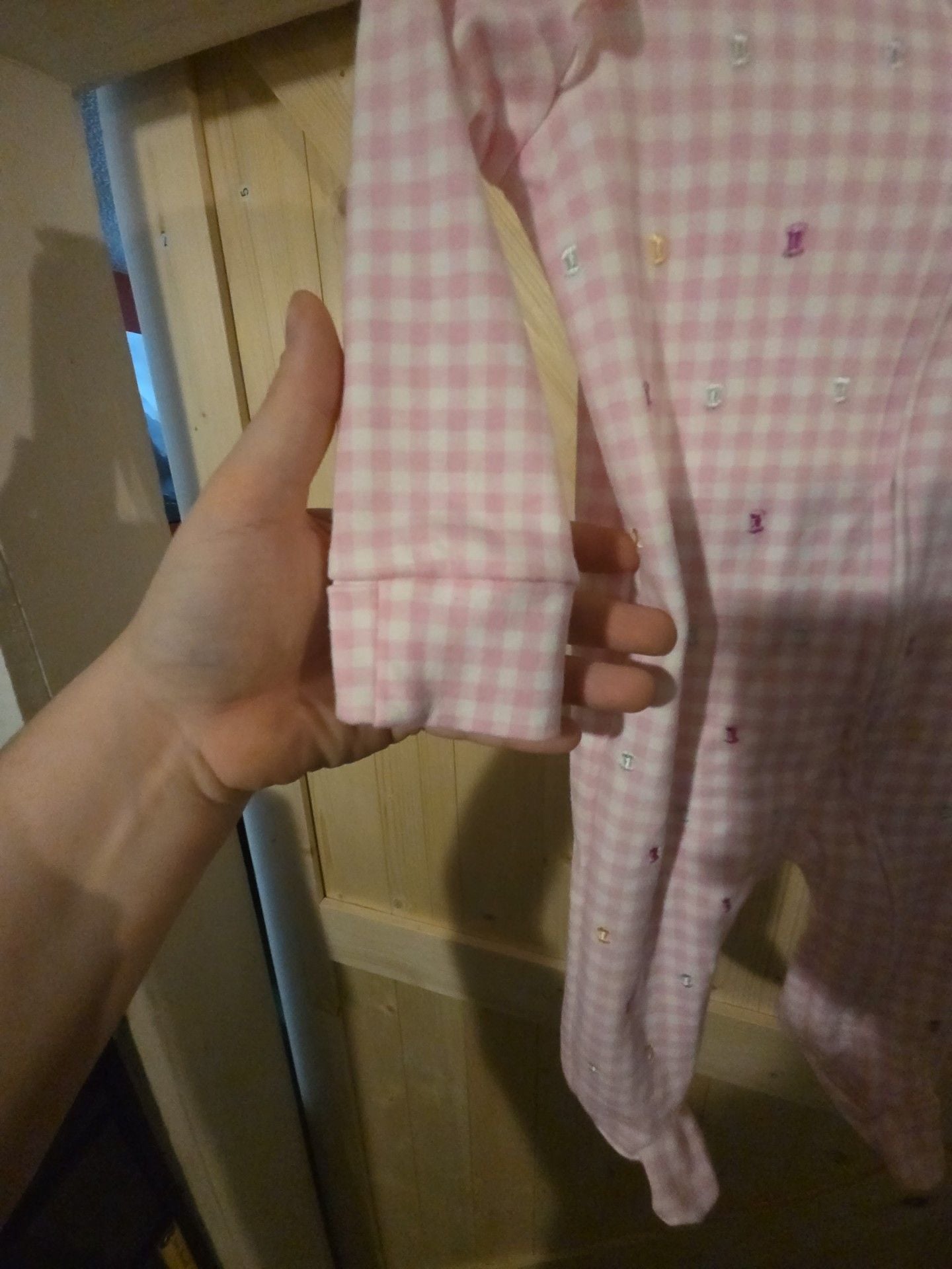 Paris Hilton Pink Gingham Footie Sleep 7