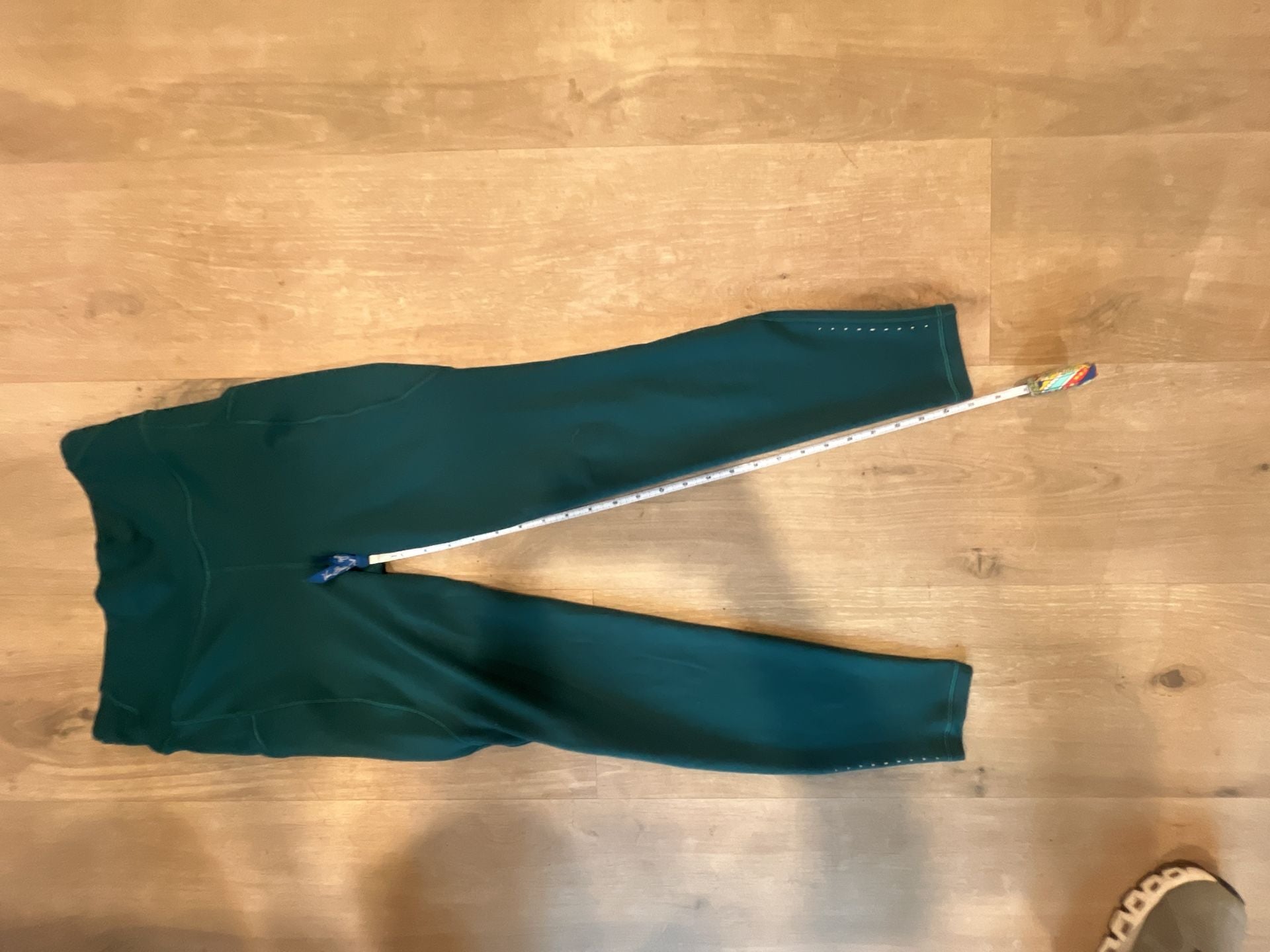 Lululemon Fast and Free Leggings Teal Green Pocket Yoga Pants 13