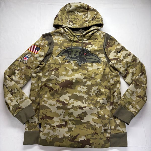 Nike Baltimore Ravens Salute To Service Hoodie Digital Camo NFL On-Field Medium