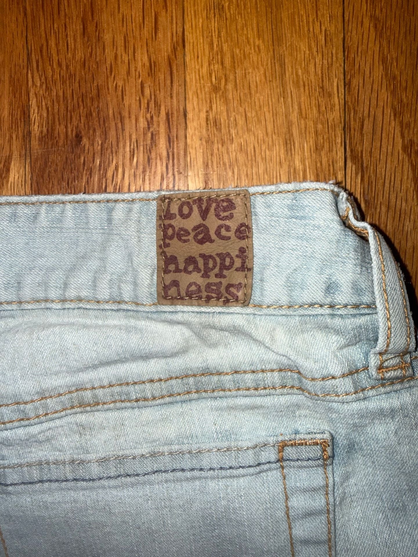 Mudd Jeans Lace Up Side Flare Vintage Y2K Denim Low Rise 9 Blue Womens 90s Rare 14
