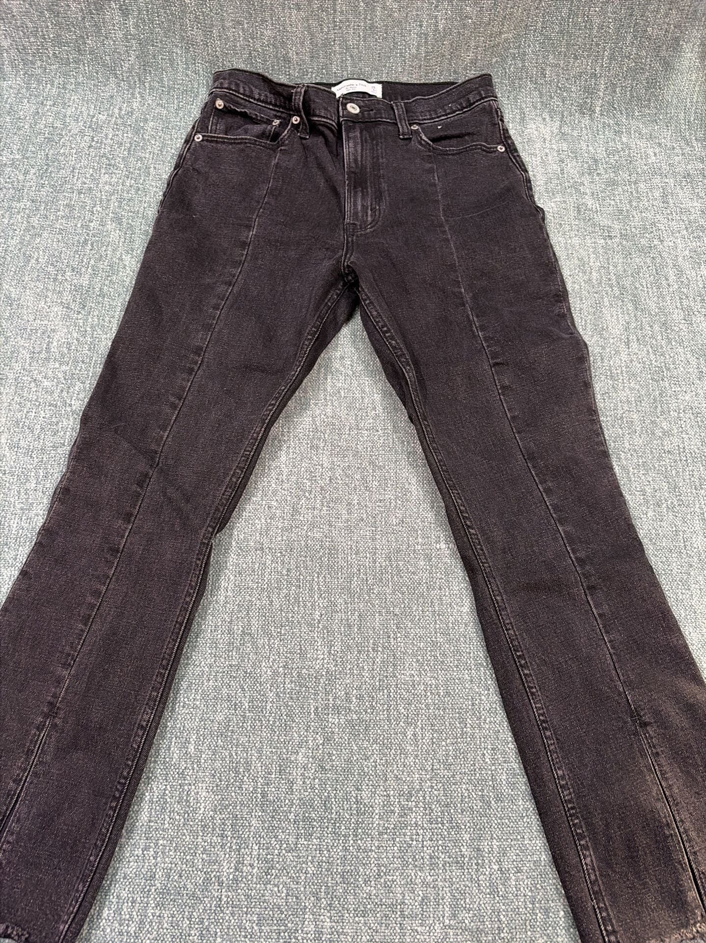 Abercrombie & Fitch The Skinny High Rise Size 28xS Black Jeans 2