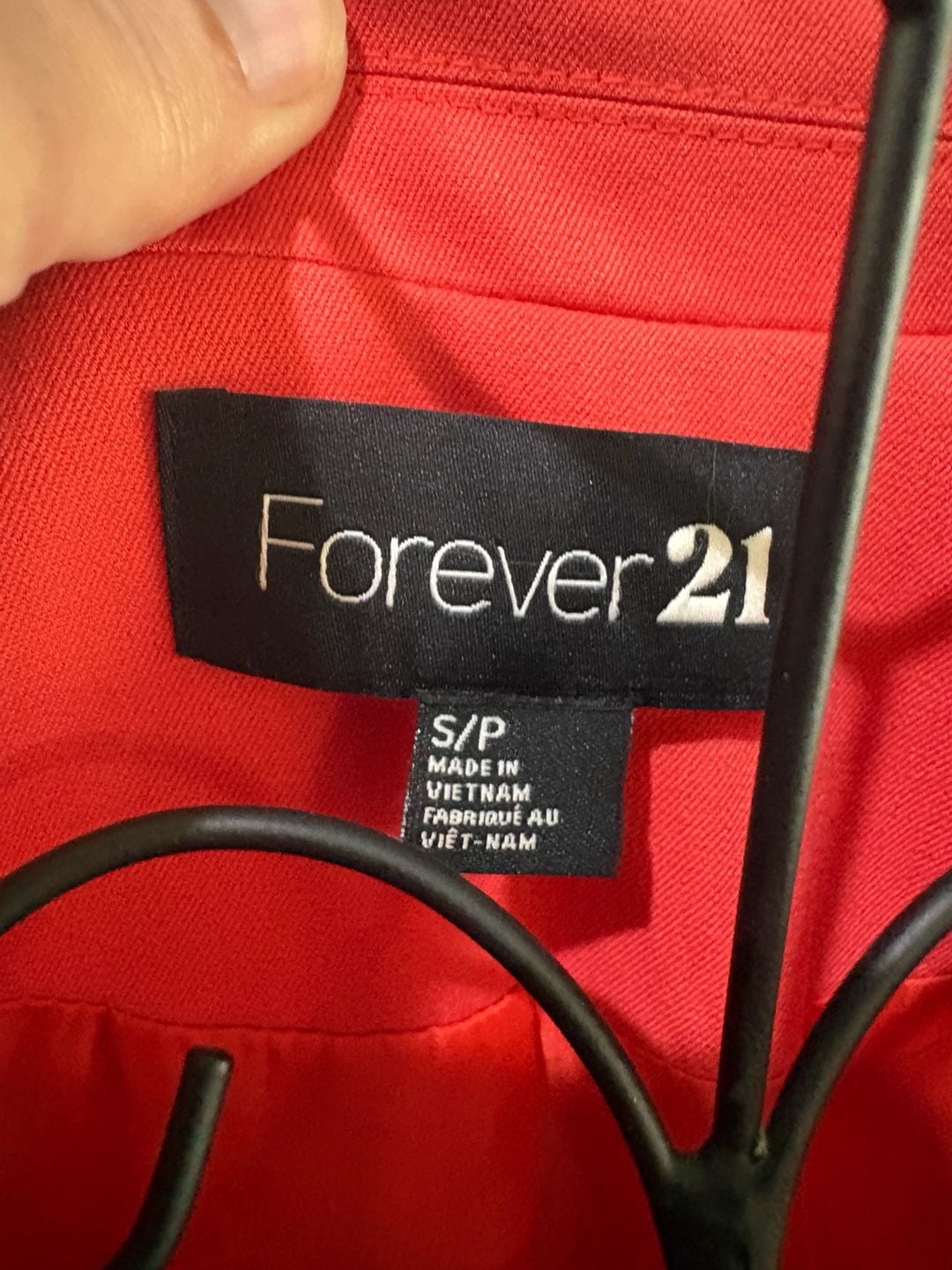 Forever 21 Blazer Size S Coral Red Single Button Jacket 4