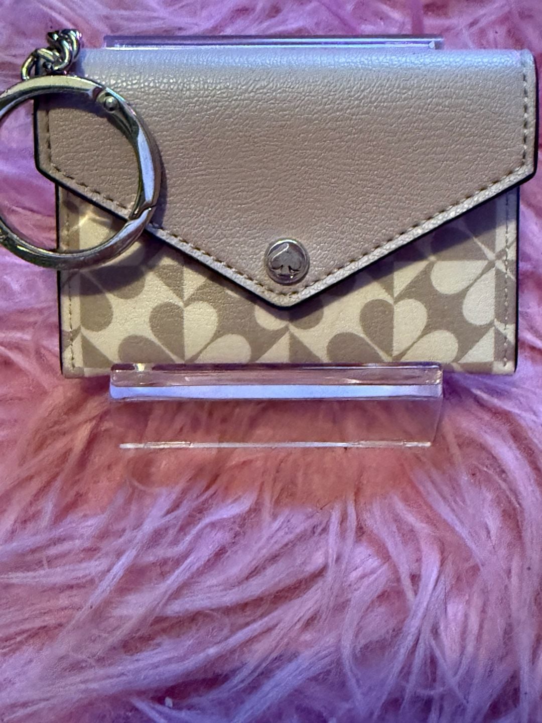 Kate Spade Spade Flower Envelope Card Holder Keychain 2