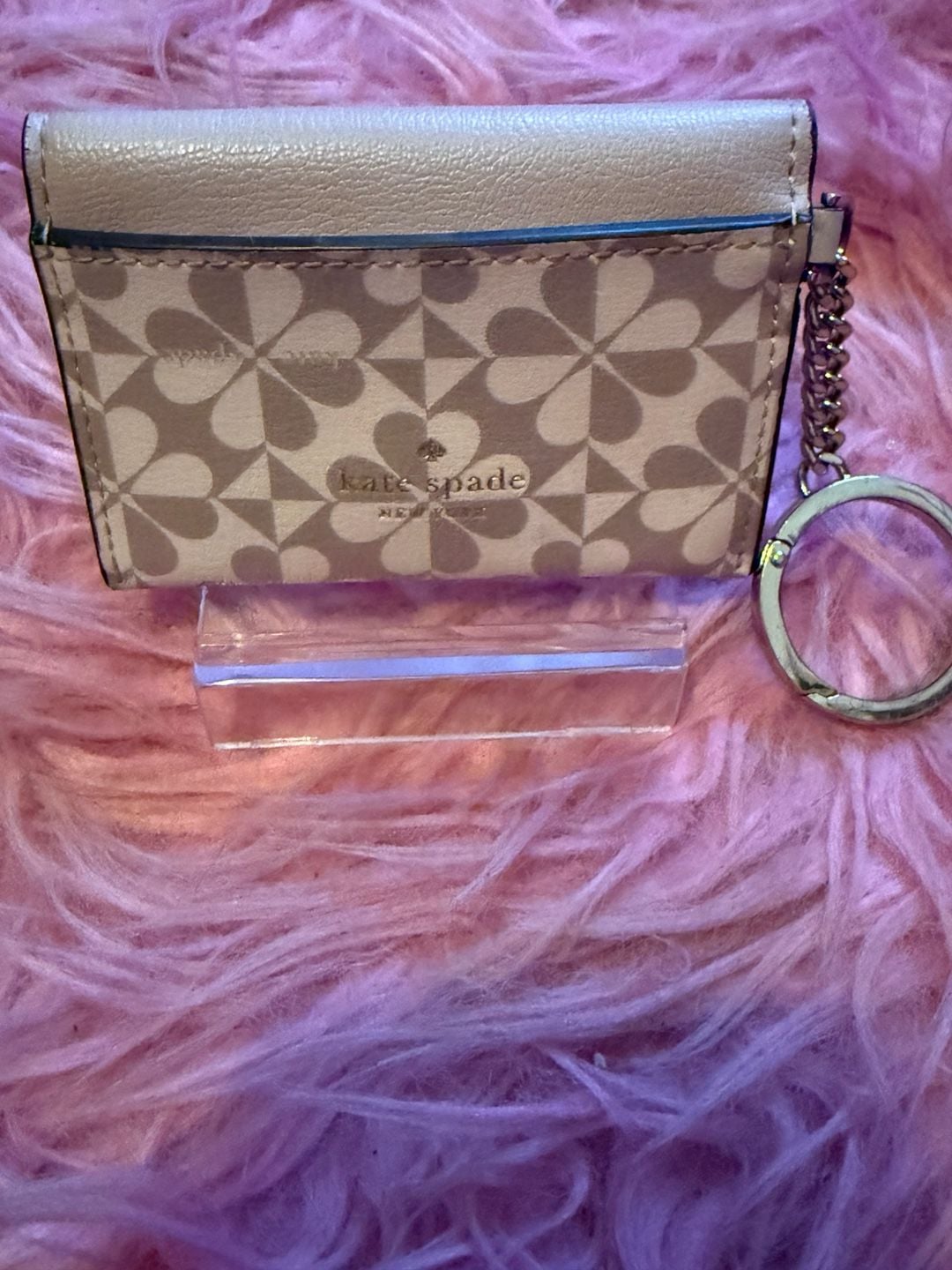 Kate Spade Spade Flower Envelope Card Holder Keychain 7