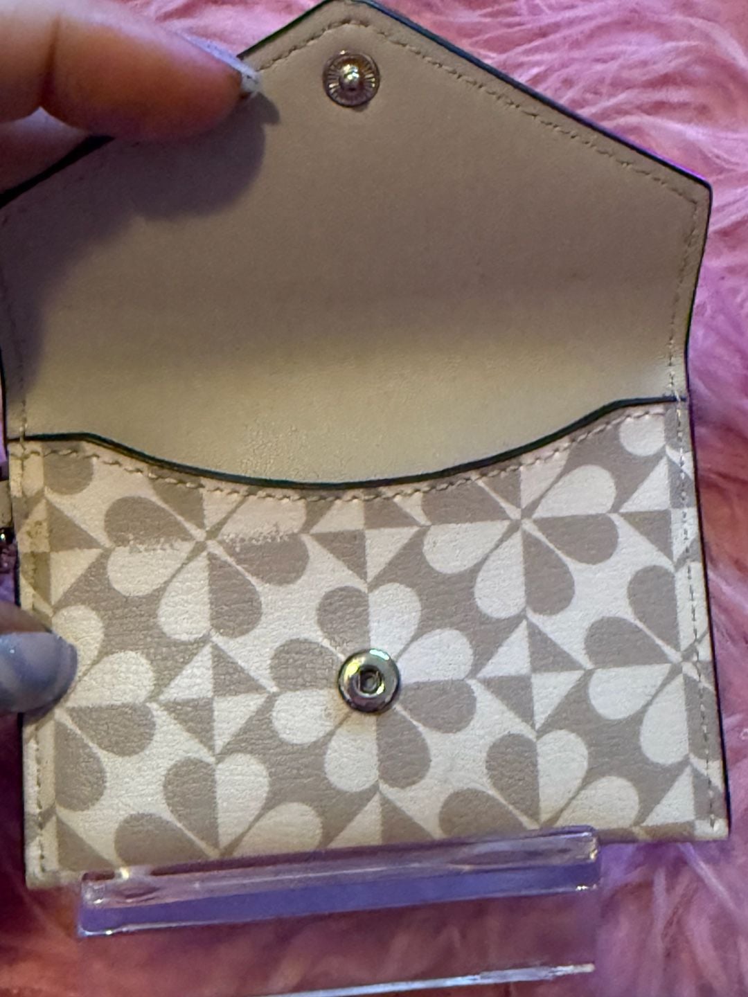 Kate Spade Spade Flower Envelope Card Holder Keychain 8
