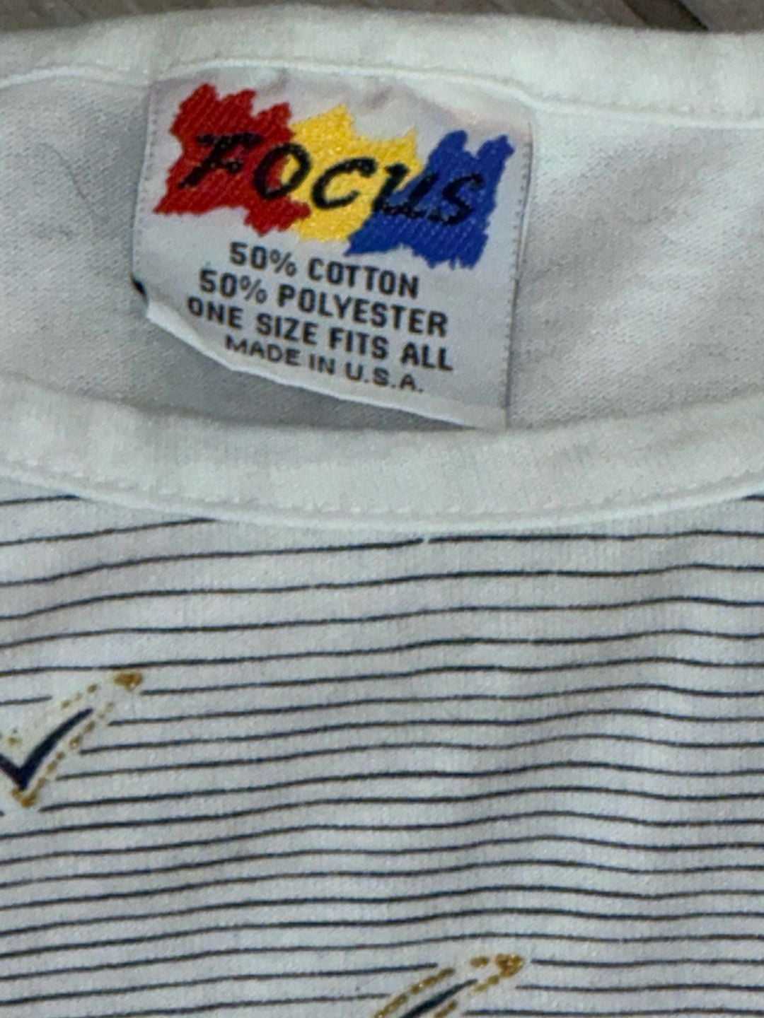 Focus Vintage Sailor Graphic T-Shirt One Size Fits All White Nautical Item 0502 5