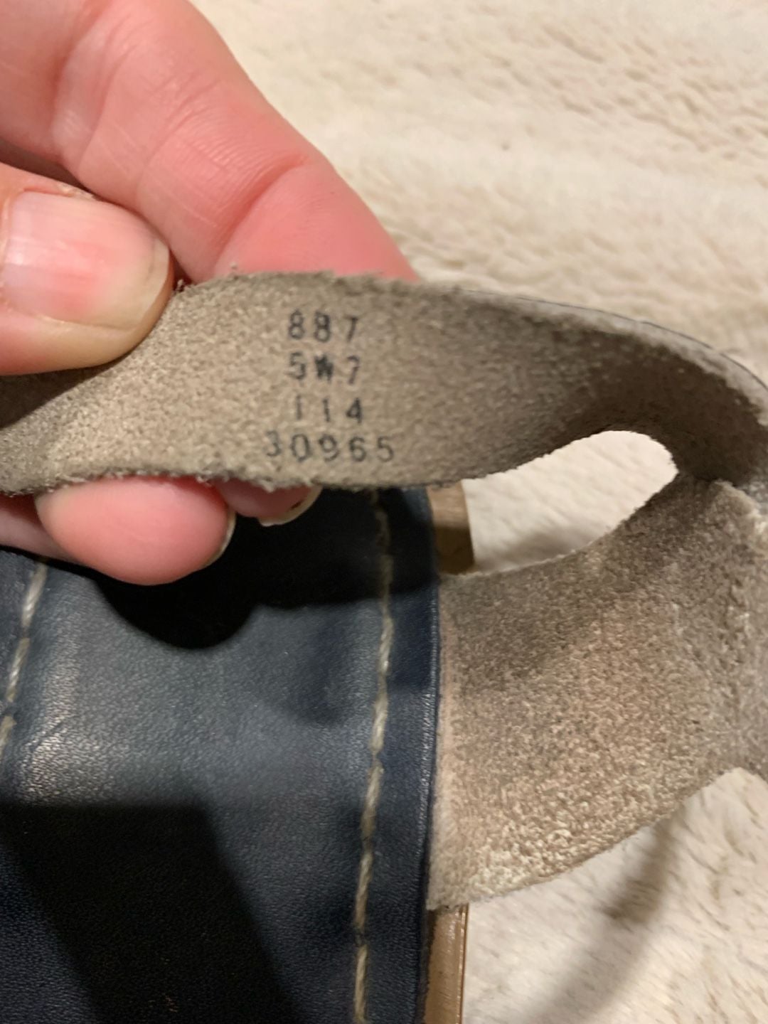 Salt Water Original Sandals Size 9 Navy Leather 3