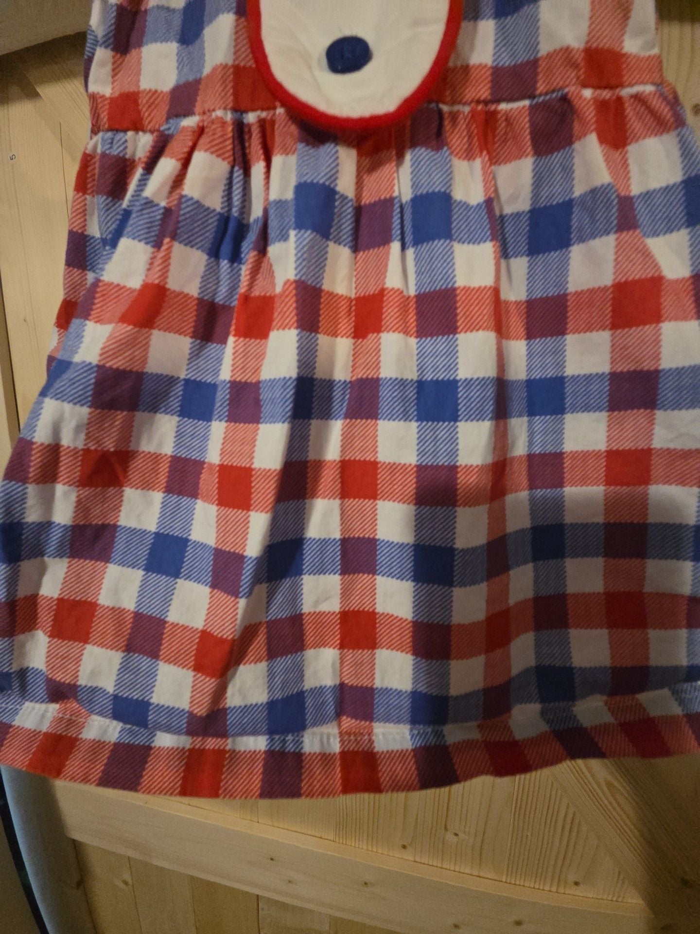 Stitchy Fish Gingham shirt Size 12M 3
