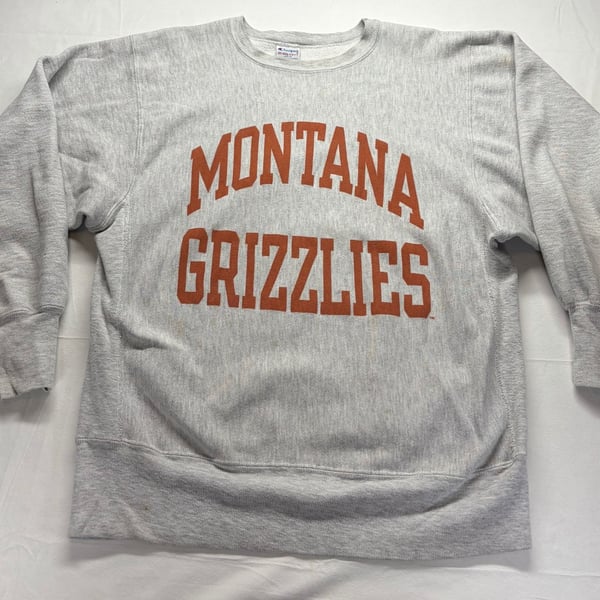 Vintage Champion Reverse Weave Montana Grizzlies Sweatshirt Size Large 80s 90s
