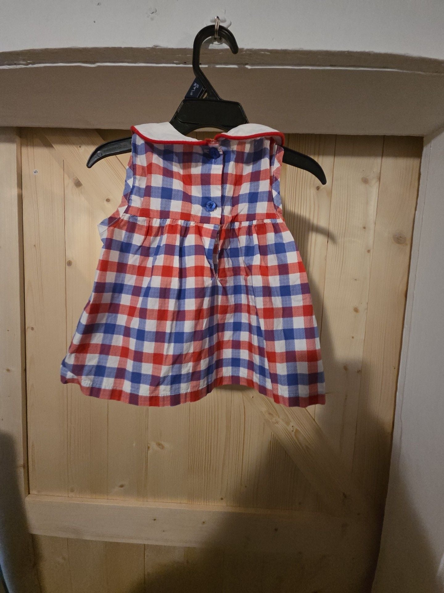 Stitchy Fish Gingham shirt Size 12M 5
