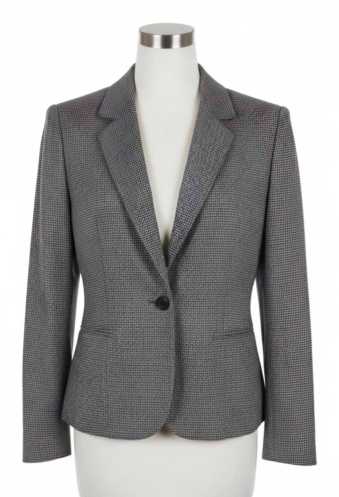 Vintage Leslie Fay Houndstooth Blazer Size 6 Petite work office attire 2