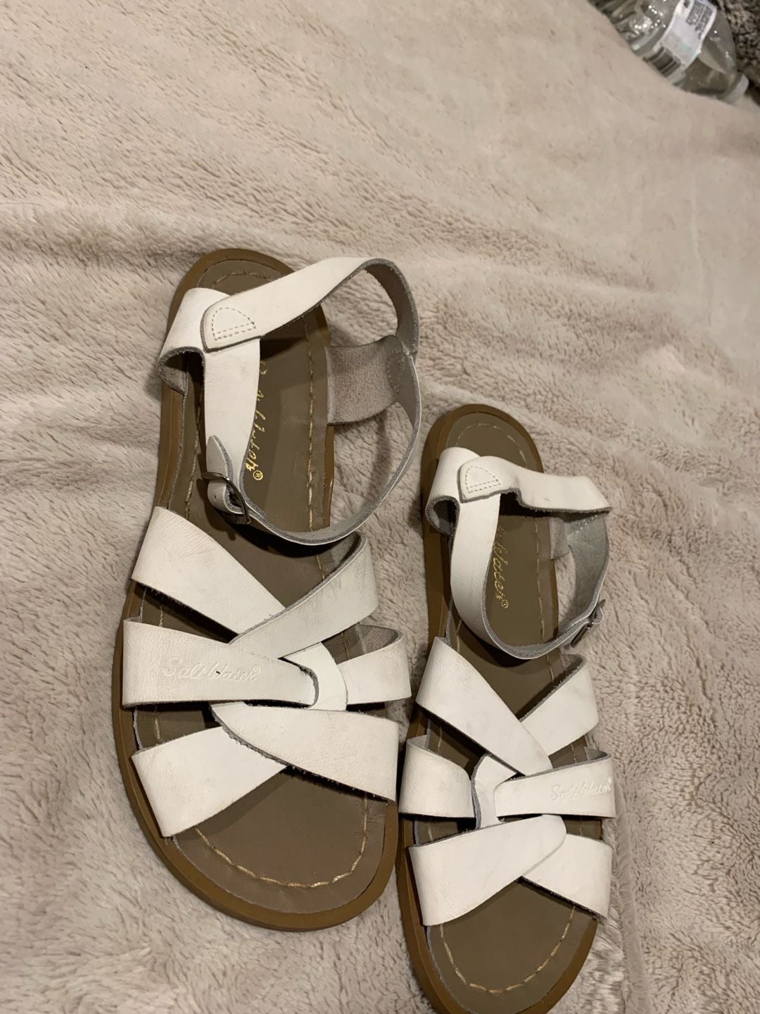 Salt Water The Original Sandal Size 5 White Leather 3