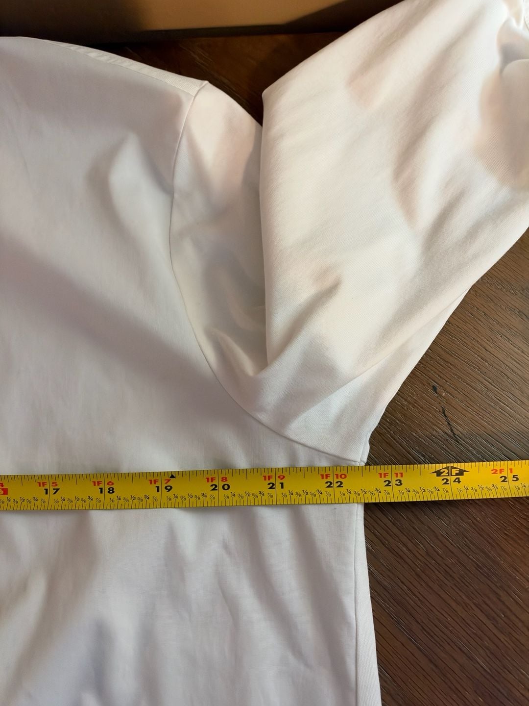 Chico’s No Iron White Blouse Long Sleeve Stretch Cotton Collared Tunic SZ 1 (8) 8