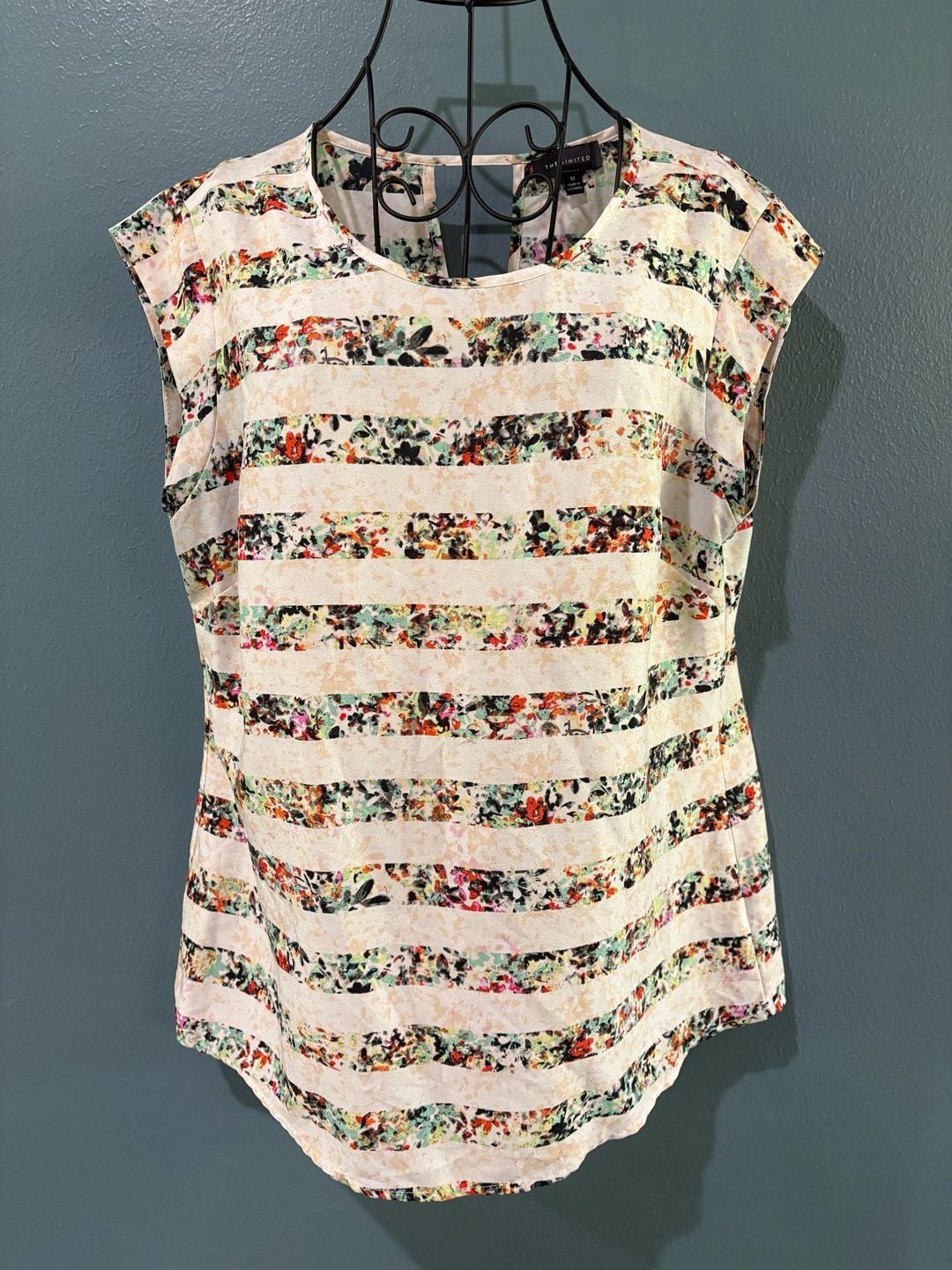 The Limited Floral Striped Blouse Size M Multicolor 2