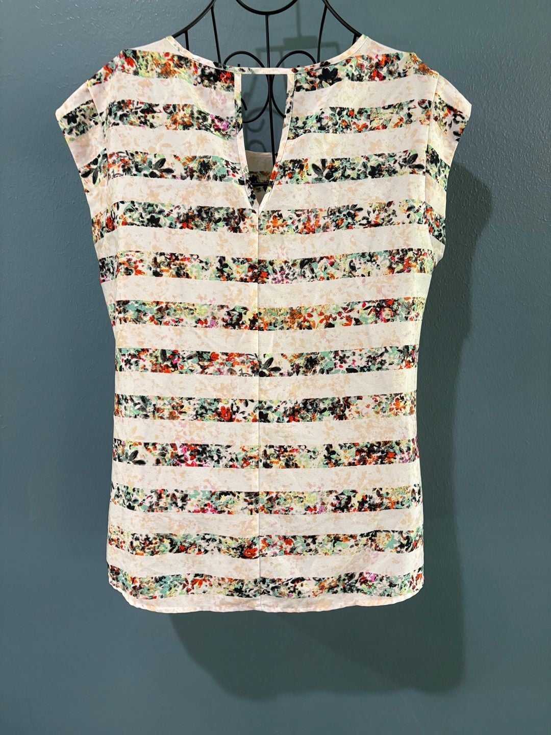 The Limited Floral Striped Blouse Size M Multicolor 4