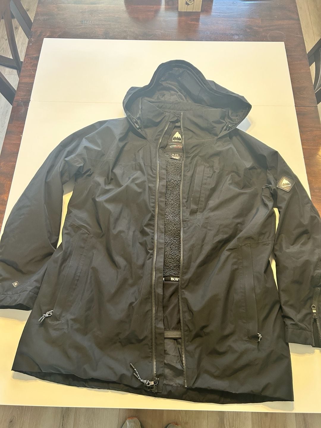 Burton GORE-TEX Living Lining Jacket Men’s Size XL Black Snowboard Coat 2