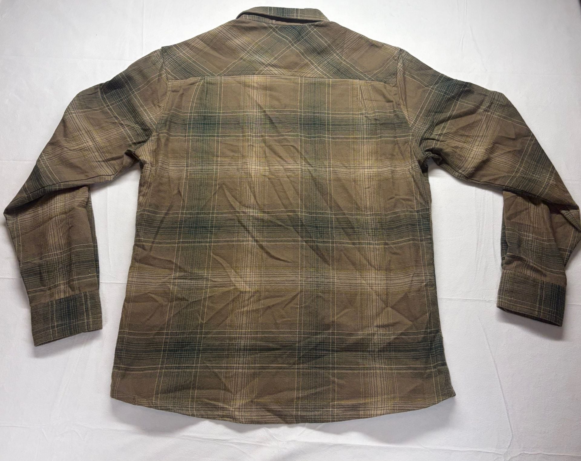 Stone Glacier Timber Butte Snap Shirt Size Medium Long Sleeve Plaid Brown 6