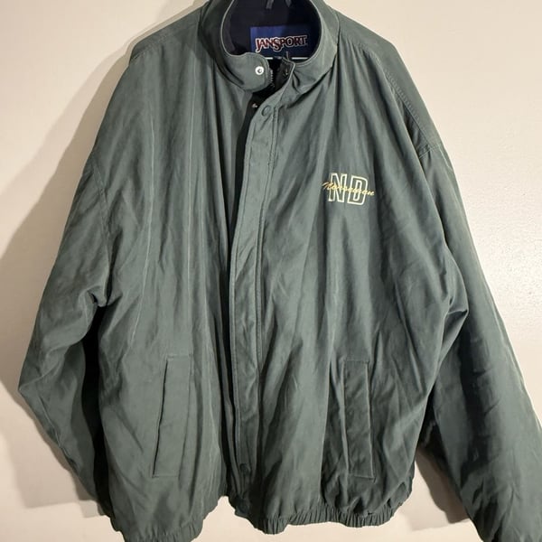 JanSport Jacket Size XXL Green Norsemen Embroidered Full Zip