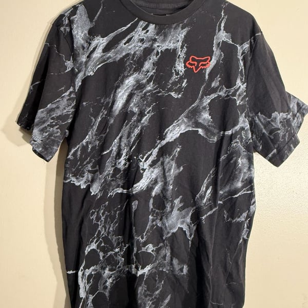 Fox Racing Karrera Head T-Shirt Size MD Black White Marble