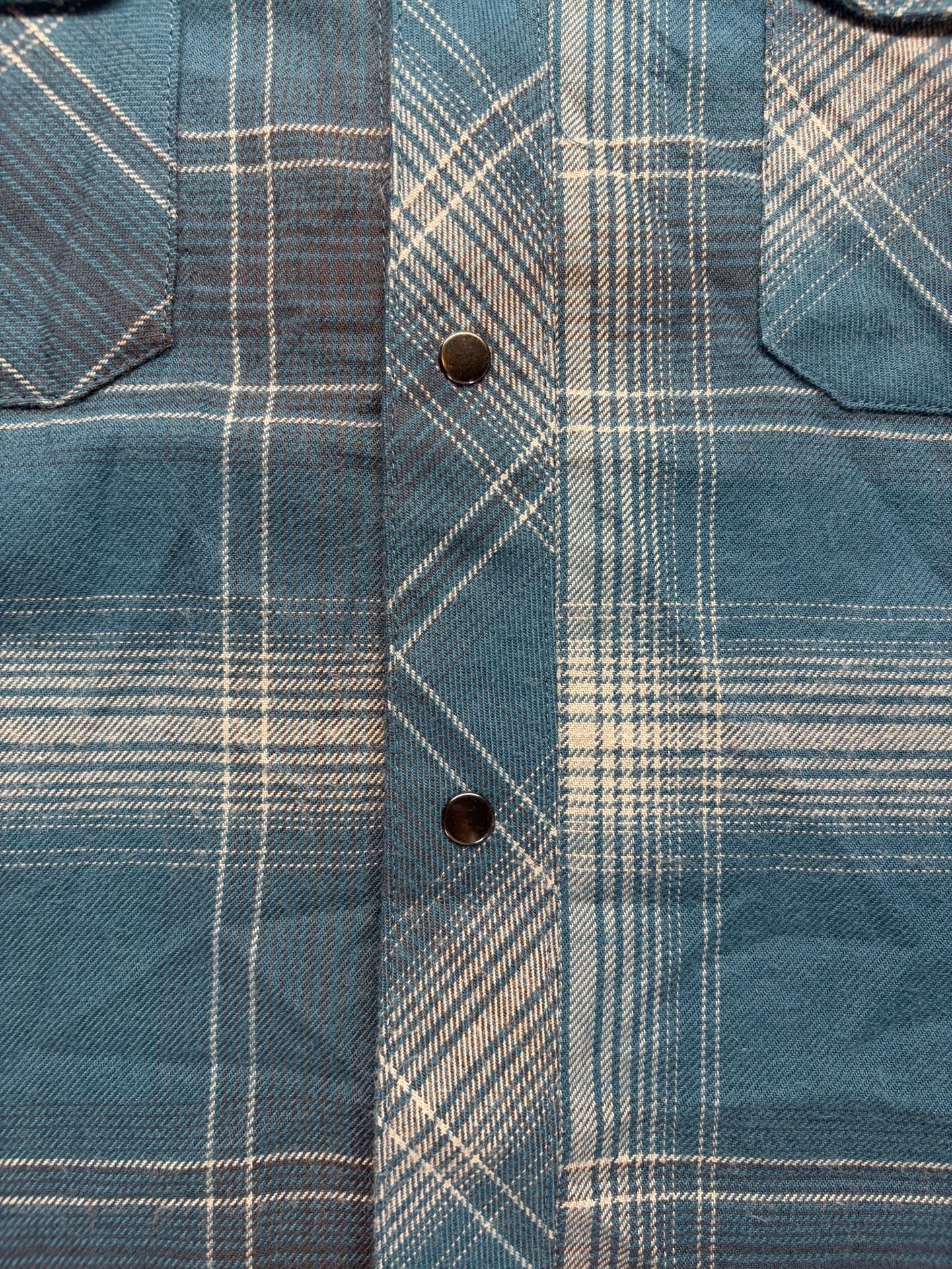 Stone Glacier Timber Butte Snap Shirt Size Medium Blue Plaid Long Sleeve 5