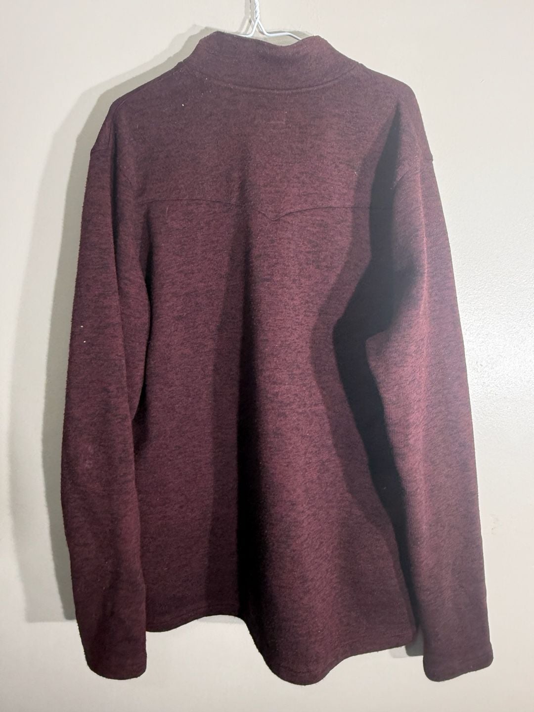 Stetson Quarter Button Pullover Sweater Size XL Maroon 5