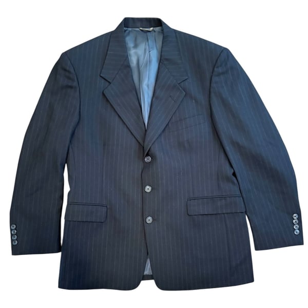 Vintage Stafford Executive Wool Pinstripe Blazer Sport Coat 44S